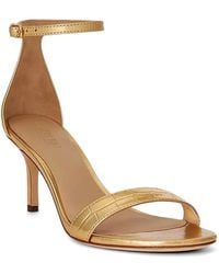 Ralph Lauren - Allie Embossed Sandals - Lyst