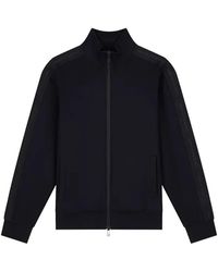 ARMANI EXCHANGE - Logo-Tape Zip-Up Cardigan - Lyst
