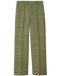 Burberry - Houndstooth-pattern Straight-leg Trousers - Lyst