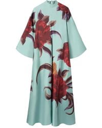 La DoubleJ - Magnifico Floral-Print Midi Dress - Lyst