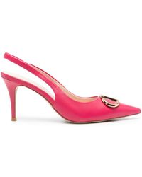 Twin Set - Pumps con placca logo 80mm - Lyst