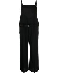 Sacai - Belted Wool-blend Jumpsuit - Lyst