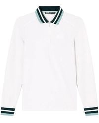 EA7 - Golf Pro Striped-Trim Zip-Fastening Polo Top - Lyst