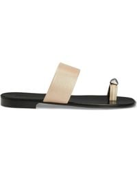 Giuseppe Zanotti - Norbert Leather Toe-Loop Sandals - Lyst