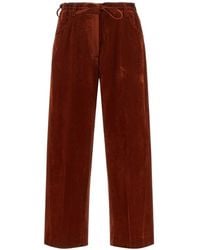 Nude - Velvet-Finish Drawstring Trousers - Lyst