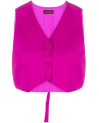 ANDAMANE - Chaleco corto con botones - Lyst