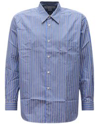 Comme des Garçons - Striped Pocket-Detail Shirt - Lyst
