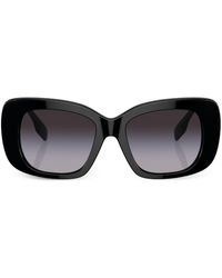 Burberry - Logo-print Square-frame Sunglasses - Lyst