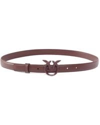 Pinko - Love Birds Leren Riem Met Colourblocking - Lyst