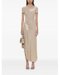 Christopher Esber - Paisley Lace-Insert Ribbed Asymmetric Dress - Lyst
