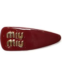 Miu Miu - Logo-Lettering Hair Clip - Lyst