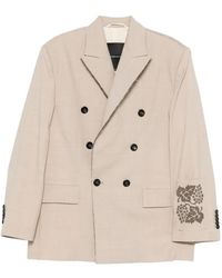 FEDERICO CINA - Double-Breasted Blazer - Lyst