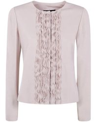 Emporio Armani - Ruffled Jacket - Lyst