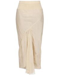 Rick Owens - A-Line Bias-Cut Midi Skirt - Lyst