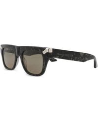 McQueen - Tortoiseshell-Effect Square-Frame Sunglasses - Lyst