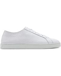 Magnanni - Leather Lace-Up Sneakers - Lyst