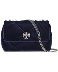 Tory Burch - Bolso de hombro Kira pequeño de terciopelo con acolchado de rombos - Lyst
