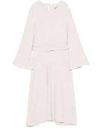 P.A.R.O.S.H. - Ausgestelltes Midikleid mit Gürtel - Lyst