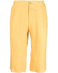 Kiton - Elasticated-waistband Linen Shorts - Lyst