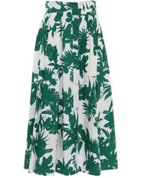 Max Mara - Midirock Mit Blumen-Print - Lyst