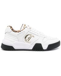 Just Cavalli - Logo-plaque Leather Sneakers - Lyst
