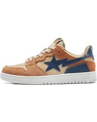 A Bathing Ape - Star-patch Lace-up Sneakers - Lyst