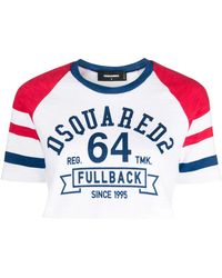 DSquared² - Logo-print Crop Top - Lyst