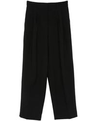 Calvin Klein - Wide-Leg Pleated Pants - Lyst