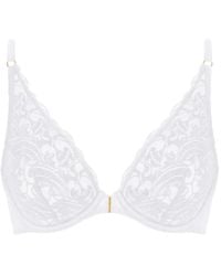 Aubade - Satin Memories Embroidered Triangle Bra - Lyst