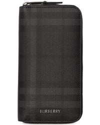 Burberry - Large City Check Zip Wallet - Lyst