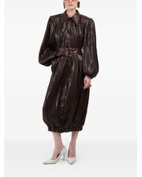 ROWEN ROSE - Pleated Long Bomber Coat - Lyst