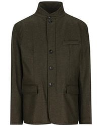 Herno - Button-Up High-Neck Jacket - Lyst