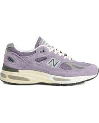 New Balance - 991 Suede-Panel Sneakers - Lyst