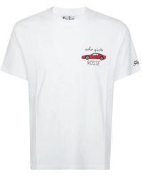 MC2 Saint Barth - Arnott Warm Organic Cotton T-Shirt With Solo Piste Rosse Embroidery - Lyst