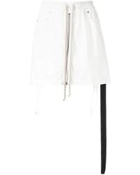Rick Owens - ドローストリング デニムミニスカート - Lyst