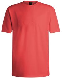 BOSS - Tonal Flock-Logo T-Shirt - Lyst