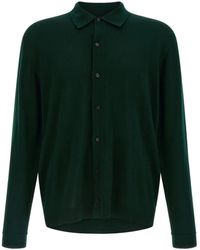 Roberto Collina - Geknöpfter Cardigan mit Hemdkragen - Lyst
