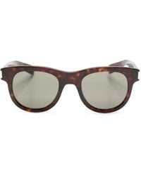 Saint Laurent - Sl 571 Round-Frame Sunglasses - Lyst