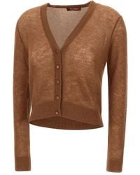 Max Mara - V-Neck Button Cardigan - Lyst