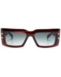 Balmain - Imperial Rectangle-Frame Sunglasses - Lyst