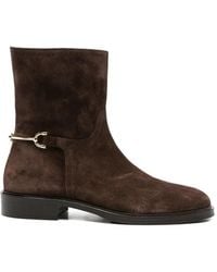 ADRIANNA FERETTI - Horsebit-Detail Suede Boots - Lyst