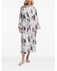 DKNY - Abstract-Print Belted Robe - Lyst