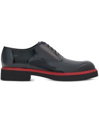 Ferragamo - Contrasting-border Leather Oxford Shoes - Lyst