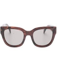 Prada - Tortoiseshell-Effect Square-Frame Sunglasses - Lyst