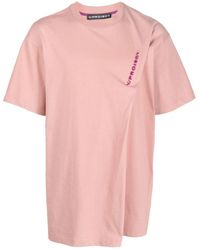 T-shirt raccourci en coton Coton Y 50 % de réduction Femme Vêtements Tops Manches courtes Project en coloris Rose 