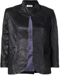 Zadig & Voltaire - Creased Effect Leather Jacket - Lyst