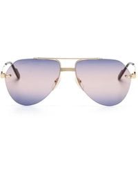 Cartier - Première Pilot-Frame Sunglasses - Lyst