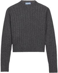 Prada - Cropped Re-Cashmere Sweater - Lyst