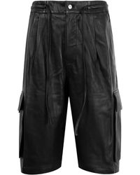 NAHMIAS - Leather Cargo Shorts - Lyst