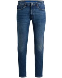 HUGO - Jeans Slim Con Effetto Schiarito - Lyst